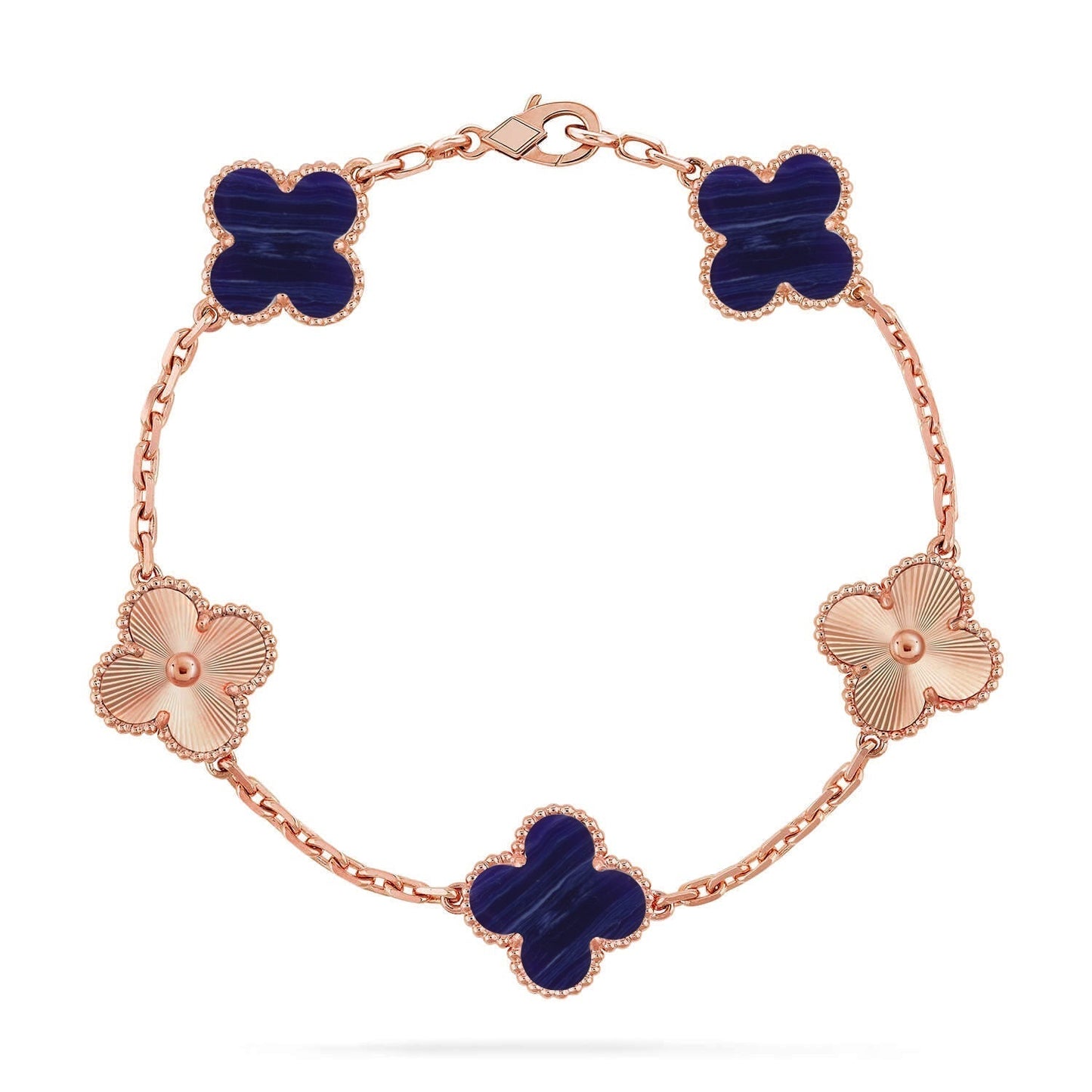 [⭐Glow]CLOVER 5 MOTIF PURPLE STRIPES BRACELET COLLECTION