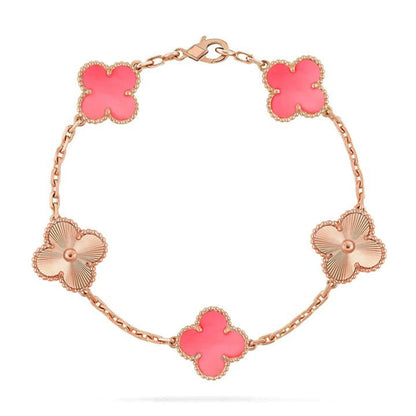 [⭐Glow] CLOVER 5 MOTIFS  PINK MOP BRACELET COLLECTION