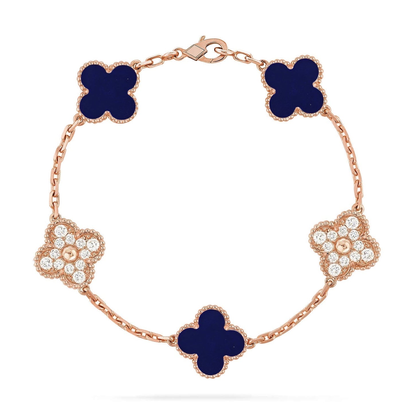 [⭐Glow]CLOVER 5 MOTIF LAPIS LAZULI BRACELET COLLECTION