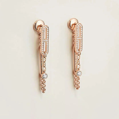 [⭐Glow]CHAINE CHAOS DIAMOND DROP EARRINGS
