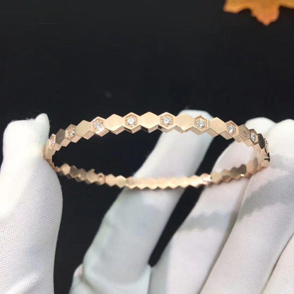 [⭐Glow]BEE LOVE PINK GOLD DIAMOND BRACELET