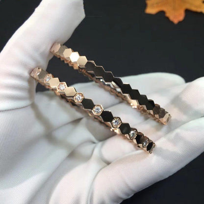 [⭐Glow]BEE LOVE PINK GOLD DIAMOND BRACELET