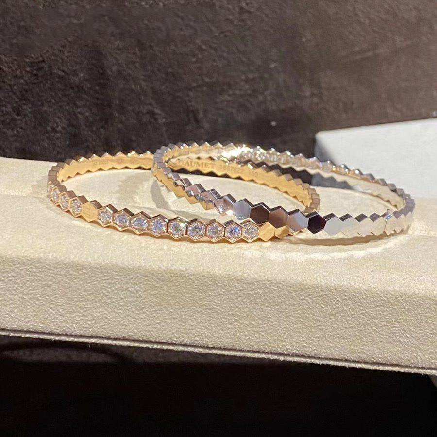 [⭐Glow]BEE LOVE GOLD BRACELET FULL DIAMOND