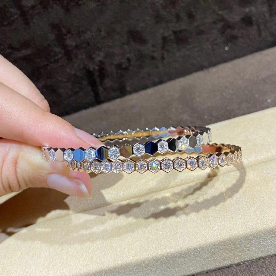 [⭐Glow]BEE LOVE GOLD BRACELET FULL DIAMOND