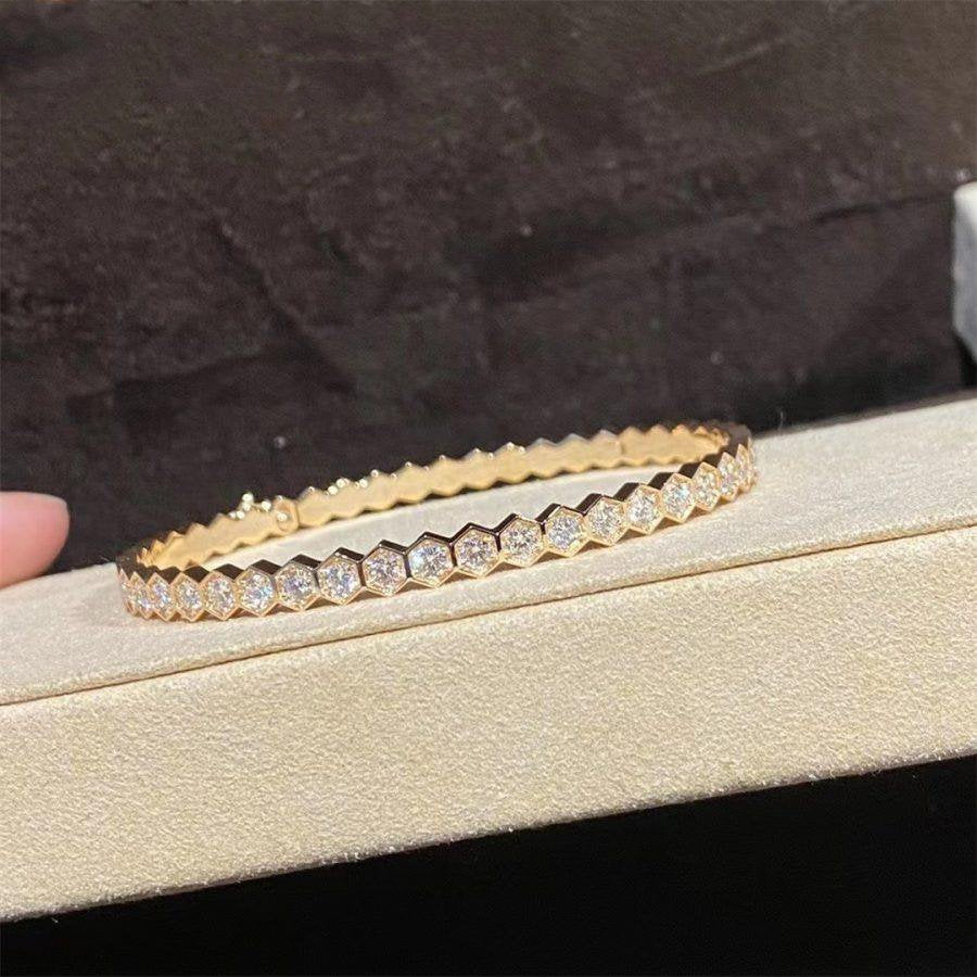 [⭐Glow]BEE LOVE GOLD BRACELET FULL DIAMOND