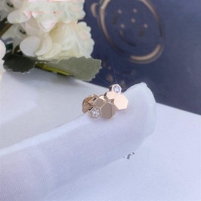 [⭐Glow]BEE LOVE PINK GOLD DIAMOND EARRINGS