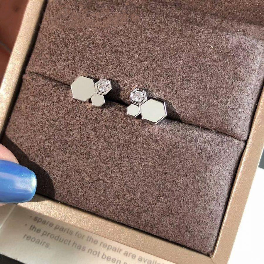[⭐Glow]BEE LOVE SILVER DIAMOND EARRINGS