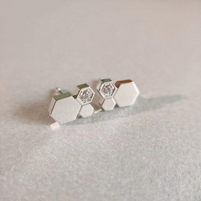 [⭐Glow]BEE LOVE SILVER DIAMOND EARRINGS