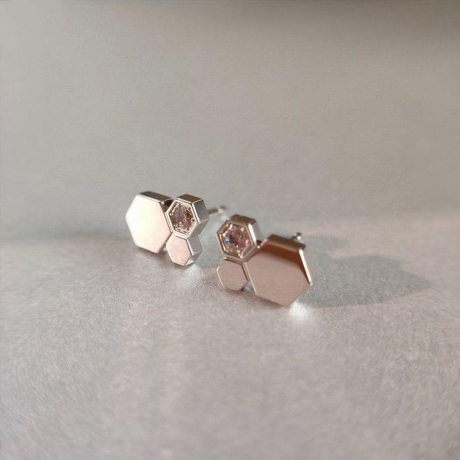 [⭐Glow]BEE LOVE SILVER DIAMOND EARRINGS