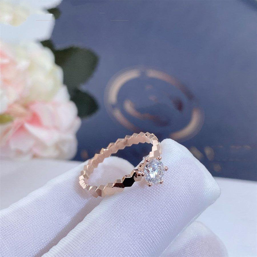 [⭐Glow]BEE LOVE RING PINK GOLD 1 DIAMOND
