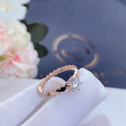 [⭐Glow]BEE LOVE RING PINK GOLD 1 DIAMOND