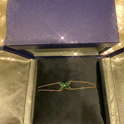 [⭐Glow]JEUX BRACELET MALACHITE PINK GOLD 1 DIAMOND