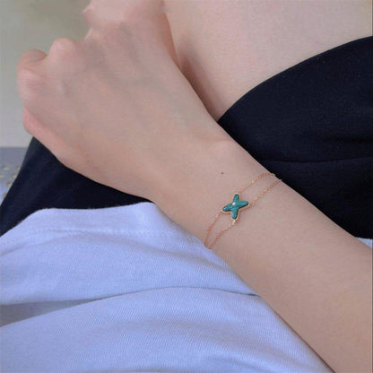[⭐Glow]JEUX BRACELET MALACHITE PINK GOLD 1 DIAMOND
