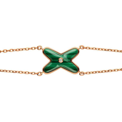 [⭐Glow]JEUX BRACELET MALACHITE PINK GOLD 1 DIAMOND