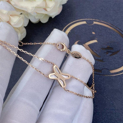 [⭐Glow]JEUX BRACELET WHITE MOP PINK GOLD 1 DIAMOND