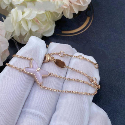 [⭐Glow]JEUX BRACELET PINK MOP PINK GOLD 1 DIAMOND