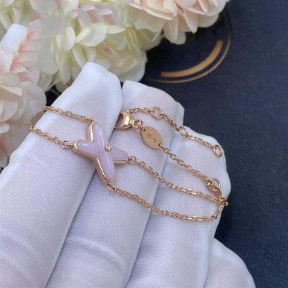 [⭐Glow]JEUX BRACELET PINK MOP PINK GOLD 1 DIAMOND