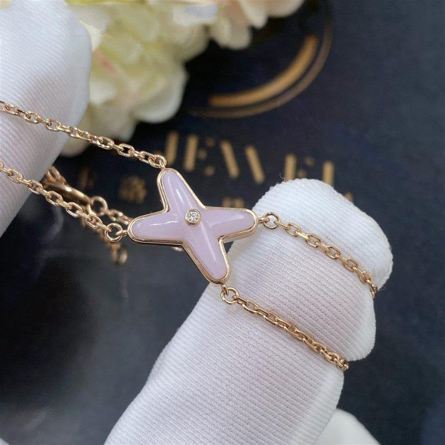 [⭐Glow]JEUX BRACELET PINK MOP PINK GOLD 1 DIAMOND