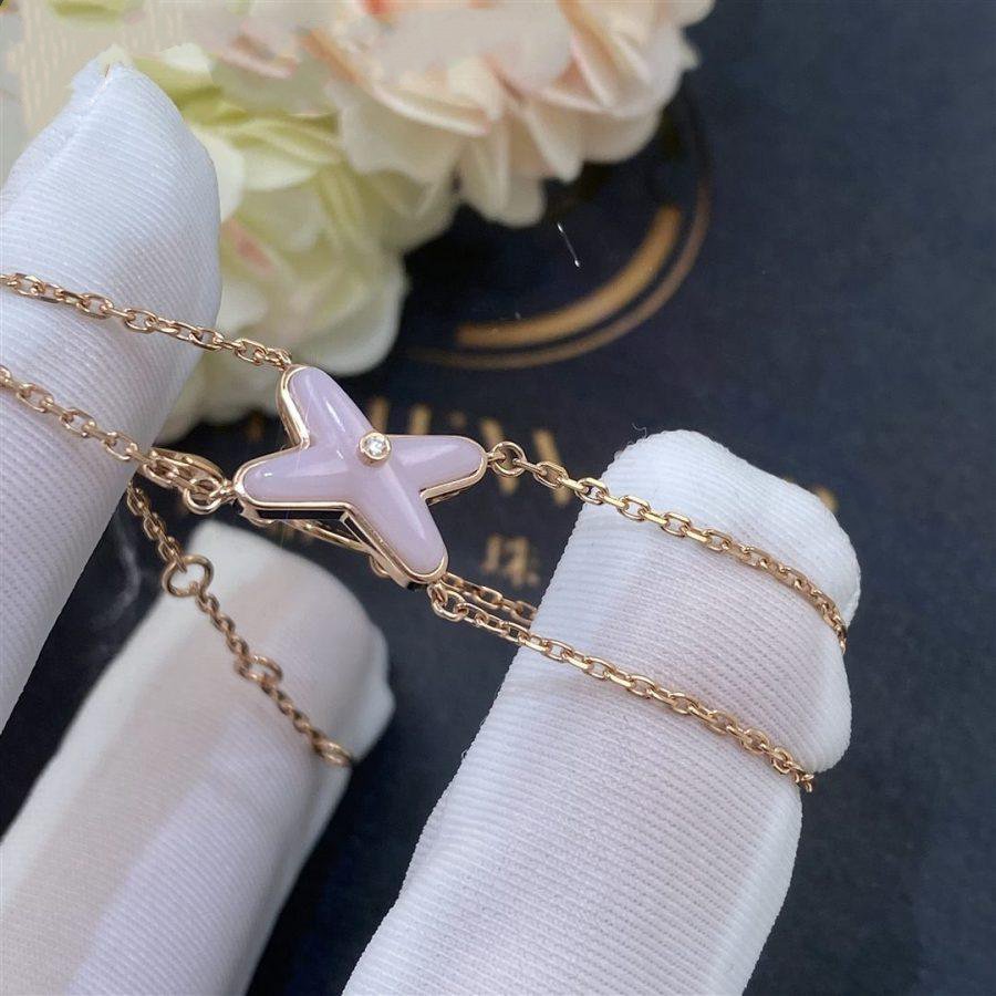 [⭐Glow]JEUX BRACELET PINK MOP PINK GOLD 1 DIAMOND