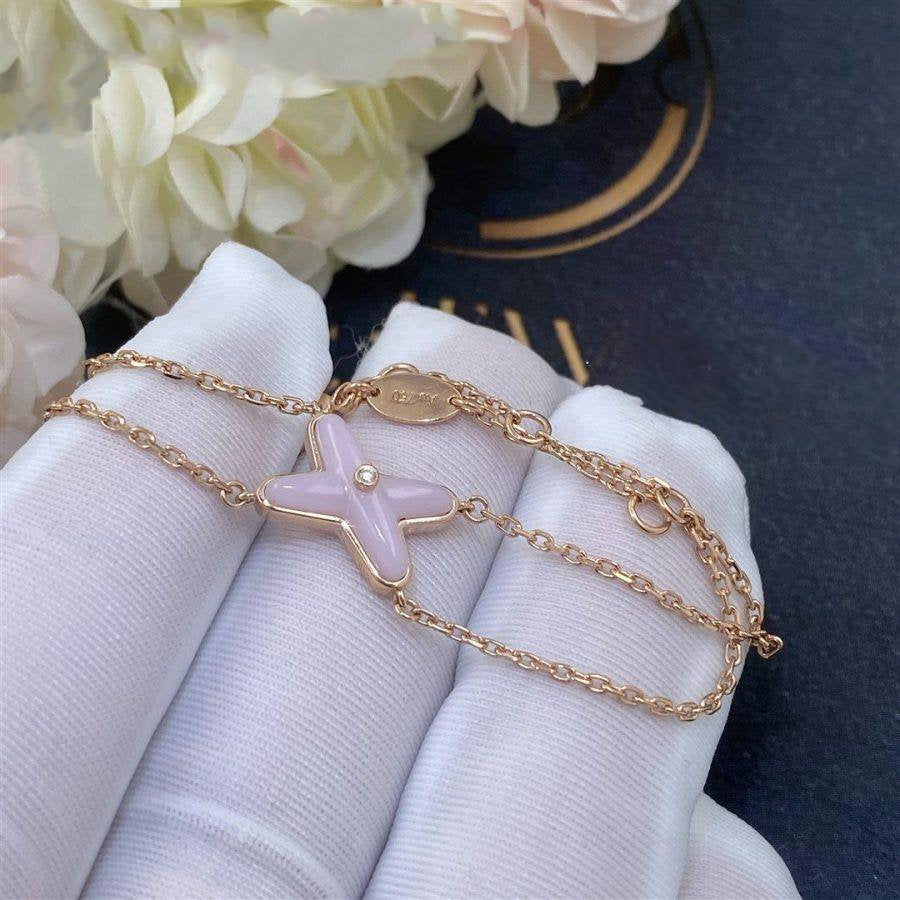 [⭐Glow]JEUX BRACELET PINK MOP PINK GOLD 1 DIAMOND