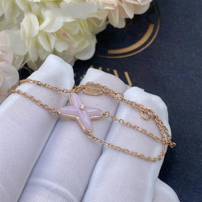 [⭐Glow]JEUX BRACELET PINK MOP PINK GOLD 1 DIAMOND