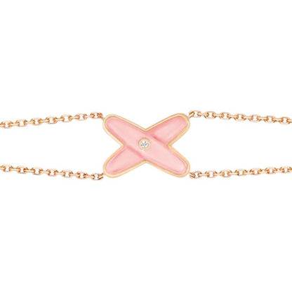 [⭐Glow]JEUX BRACELET PINK MOP PINK GOLD 1 DIAMOND