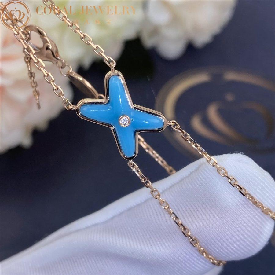 [⭐Glow]JEUX BRACELET TURQUOISE PINK GOLD 1 DIAMOND