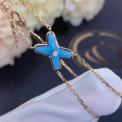 [⭐Glow]JEUX BRACELET TURQUOISE PINK GOLD 1 DIAMOND