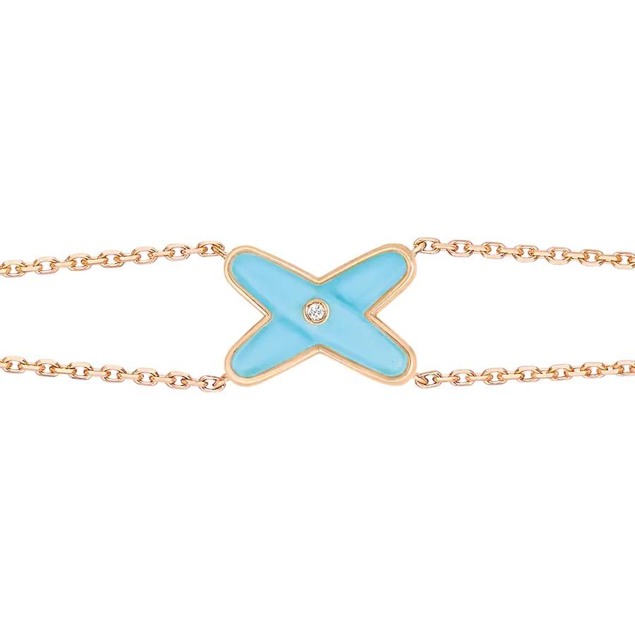 [⭐Glow]JEUX BRACELET TURQUOISE PINK GOLD 1 DIAMOND