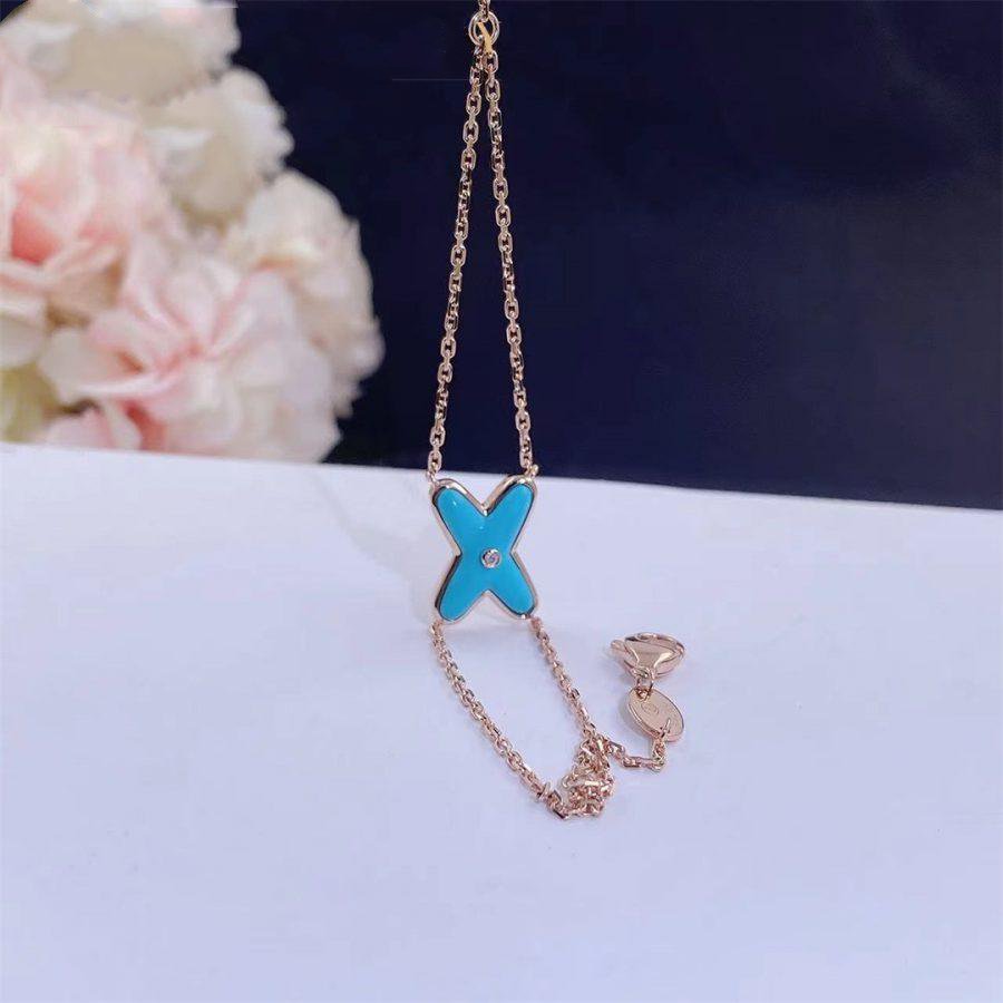 [⭐Glow]JEUX BRACELET TURQUOISE PINK GOLD 1 DIAMOND