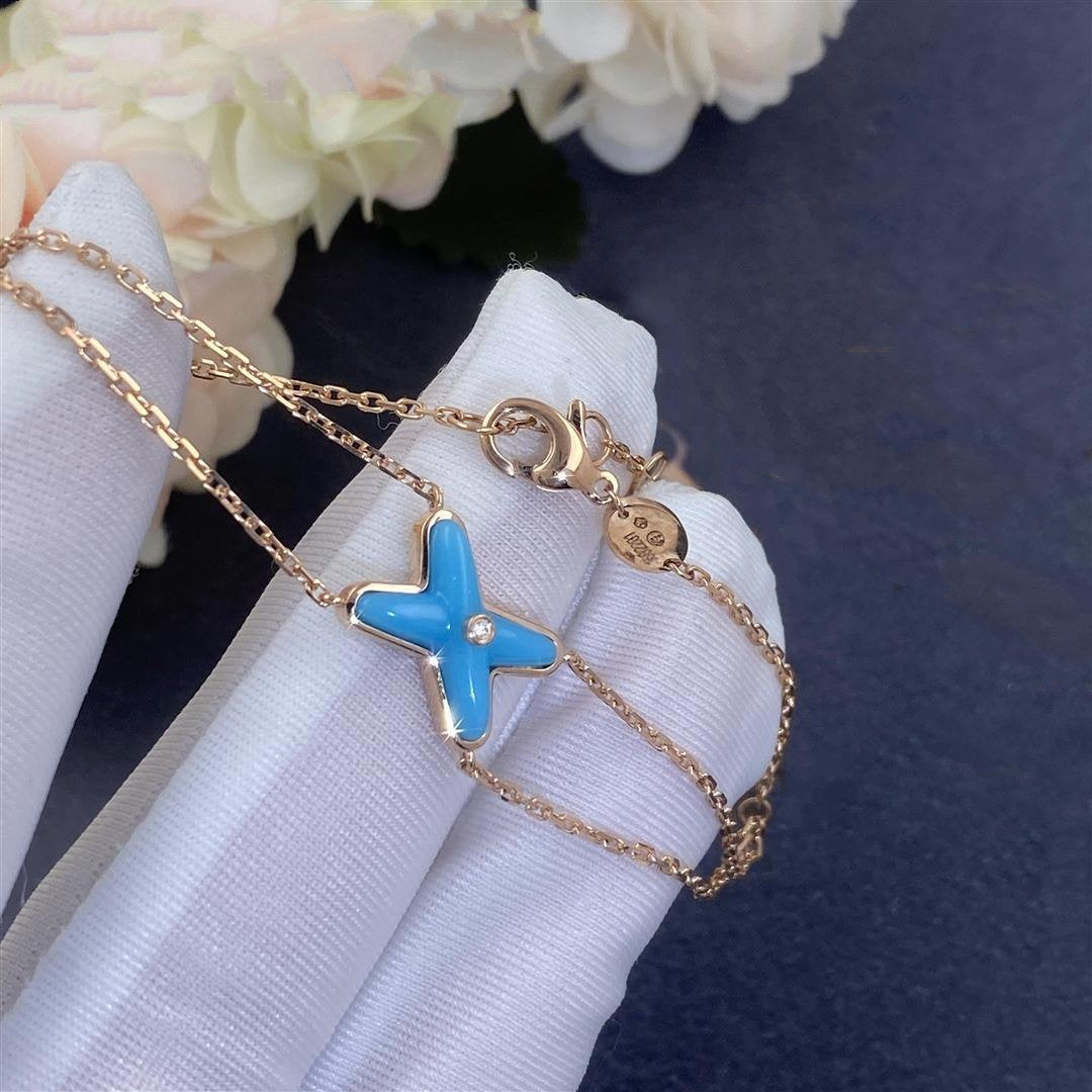 [⭐Glow]JEUX BRACELET TURQUOISE PINK GOLD 1 DIAMOND