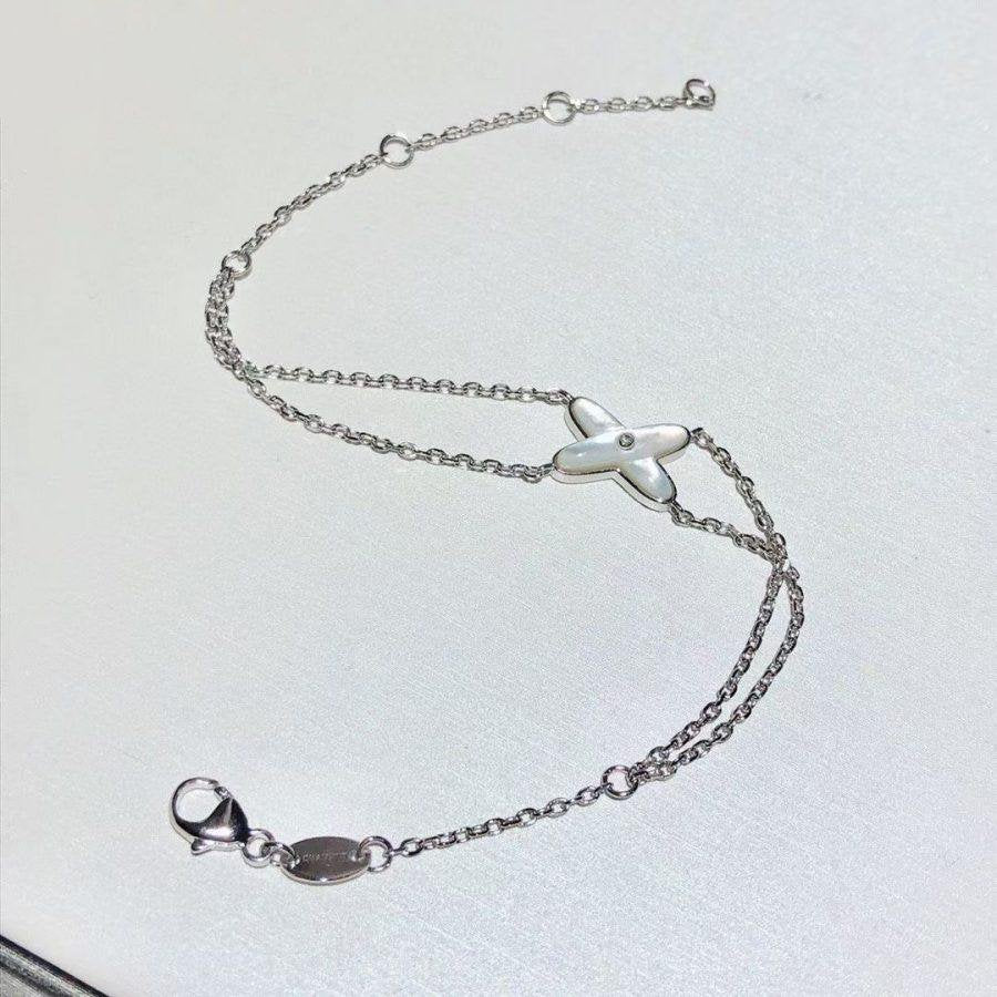 [⭐Glow]JEUX BRACELET WHITE MOP SILVER 1 DIAMOND