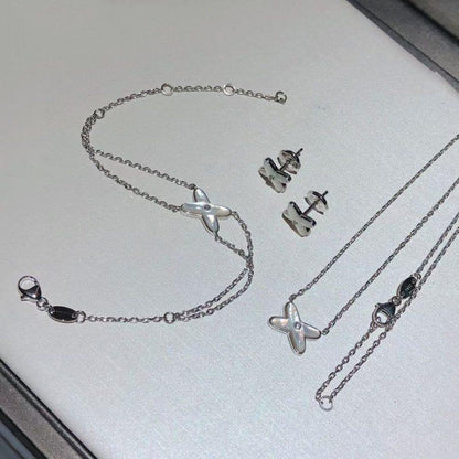 [⭐Glow]JEUX BRACELET WHITE MOP SILVER 1 DIAMOND