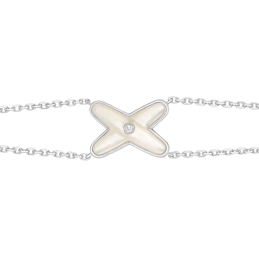 [⭐Glow]JEUX BRACELET WHITE MOP SILVER 1 DIAMOND