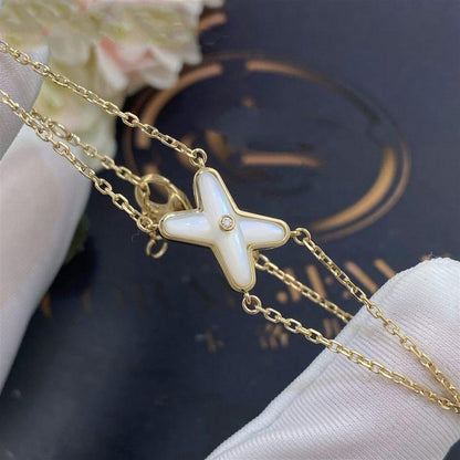[⭐Glow]JEUX BRACELET WHITE MOP GOLD 1 DIAMOND