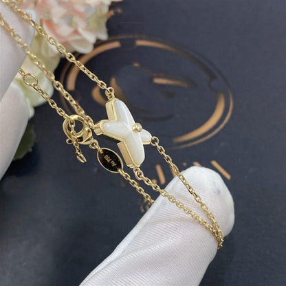 [⭐Glow]JEUX BRACELET WHITE MOP GOLD 1 DIAMOND