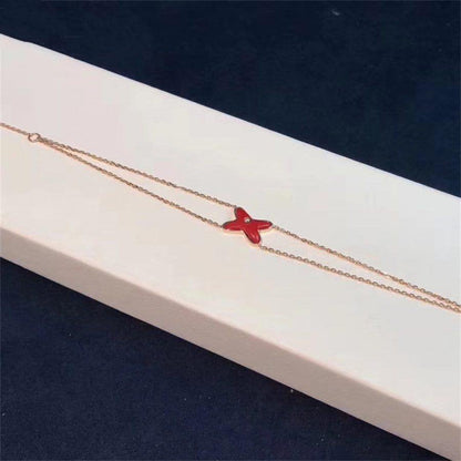 [⭐Glow]JEUX BRACELET CARNELIAN PINK GOLD 1 DIAMOND