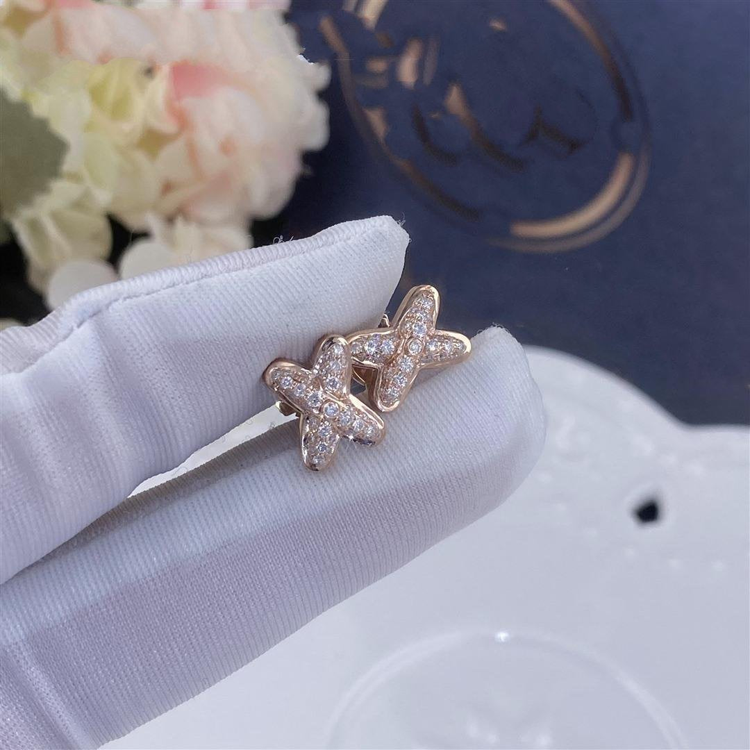 [⭐Glow]JEUX DE PINK GOLD DIAMOND EARRINGS
