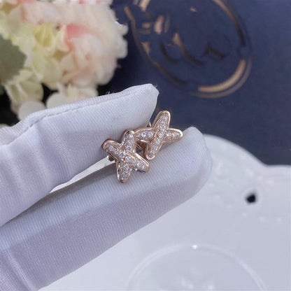 [⭐Glow]JEUX DE PINK GOLD DIAMOND EARRINGS