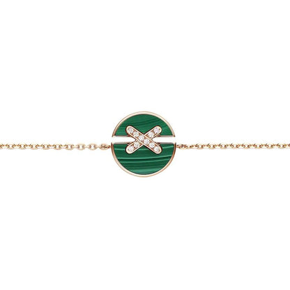 [⭐Glow]JEUX DE BRACELET MALACHITE PINK GOLD DIAMONDS