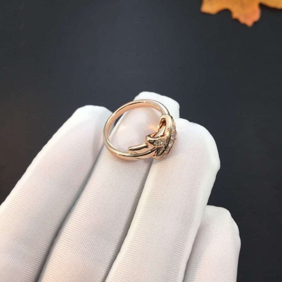 [⭐Glow]JEUX DE PINK GOLD DIAMOND RING