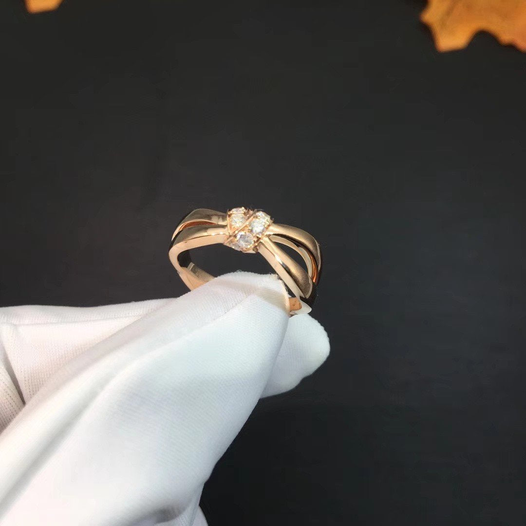 [⭐Glow]LIENS RING PINK GOLD DIAMOND