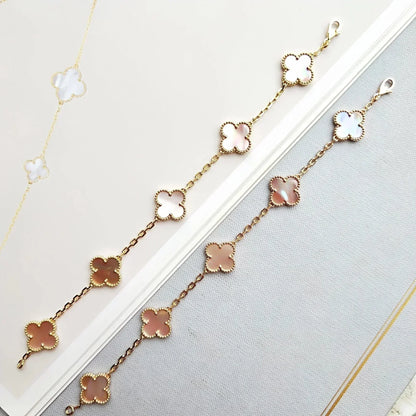 [⭐Glow] CLOVER 5 MOTIFS  PINK MOP BRACELET COLLECTION