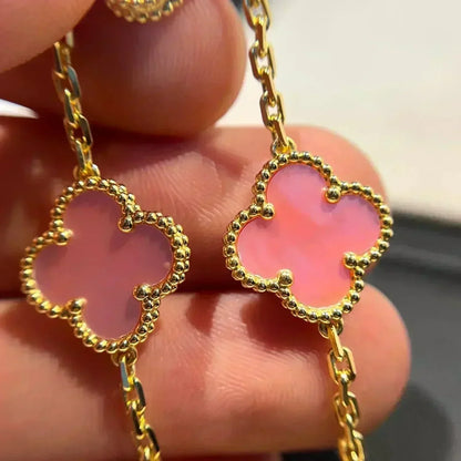 [⭐Glow] CLOVER 5 MOTIFS  PINK MOP BRACELET COLLECTION