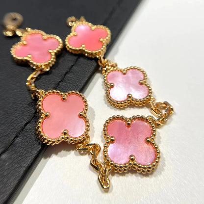 [⭐Glow] CLOVER 5 MOTIFS  PINK MOP BRACELET COLLECTION