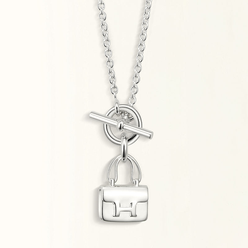 [⭐Glow]POP H PEDANT SILVER NECKLACE