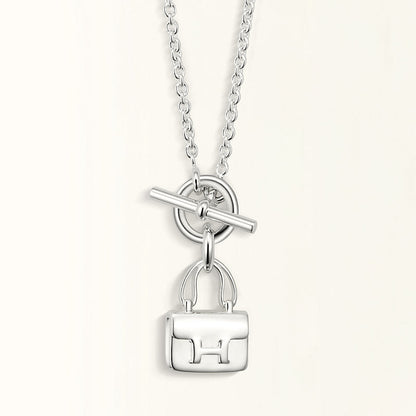 [⭐Glow]POP H PEDANT SILVER NECKLACE