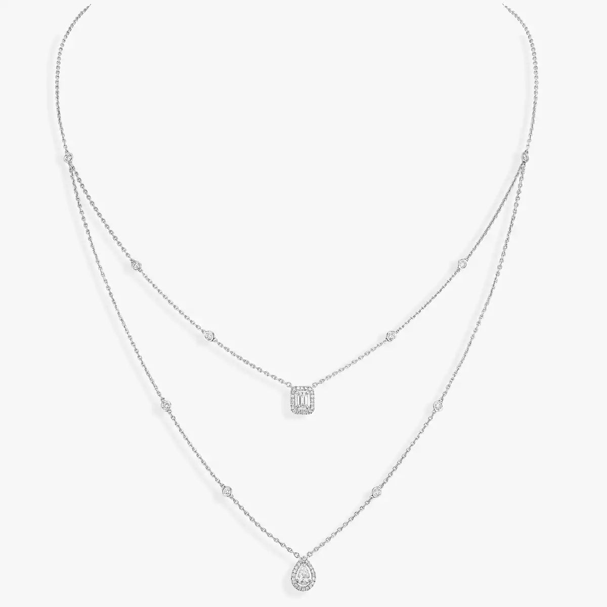 [⭐Glow]Diamond Necklace My Twin 2 Rows
