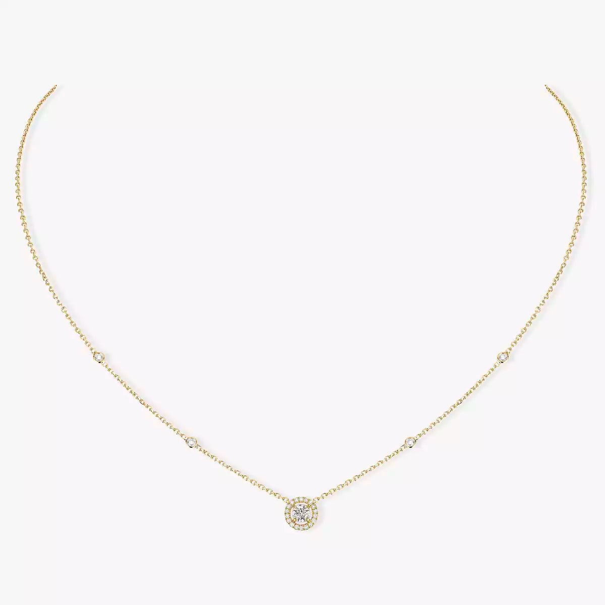 [⭐Glow]Diamond Necklace 0,20ct Brilliant Shape Joy