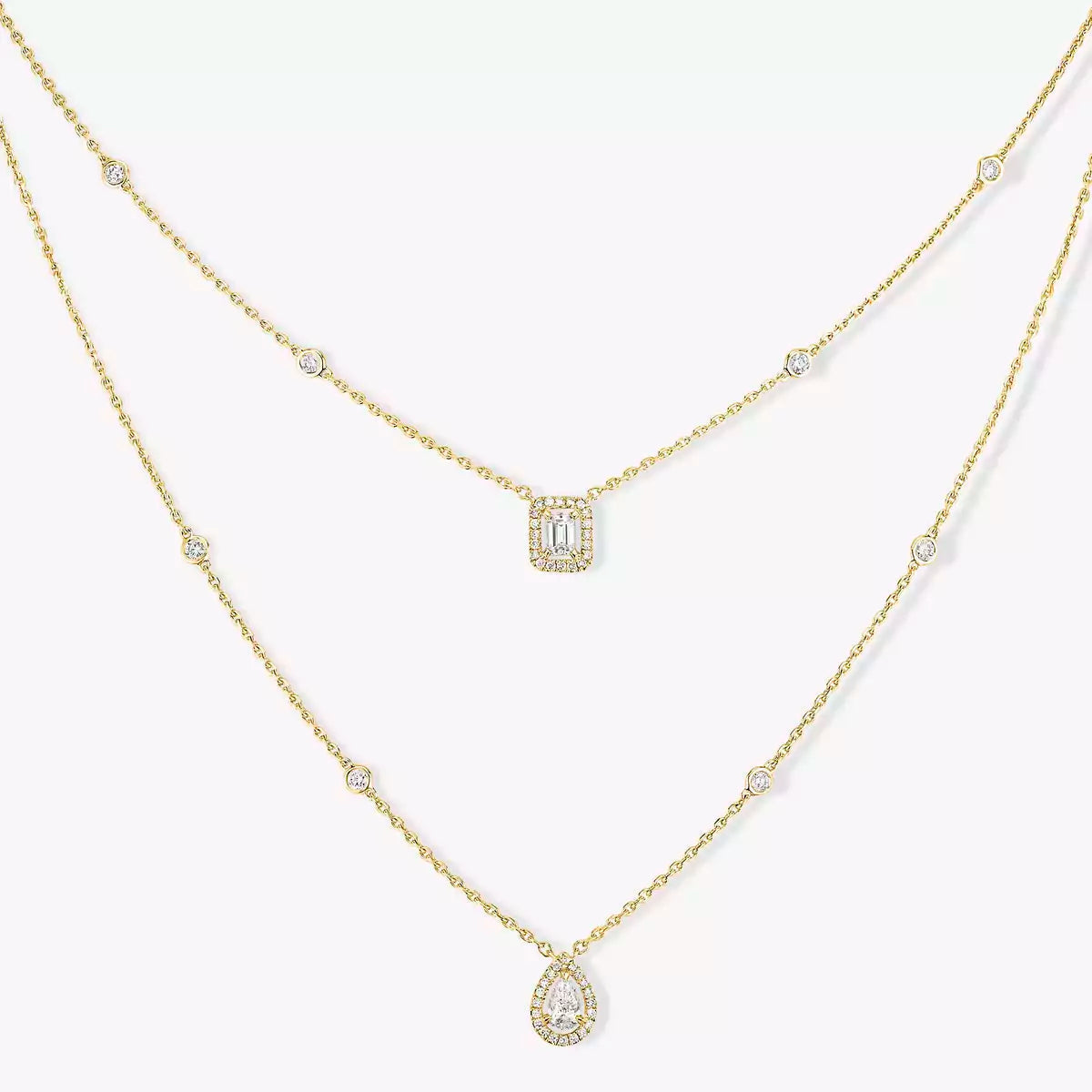 [⭐Glow]Diamond Necklace My Twin 2 Rows